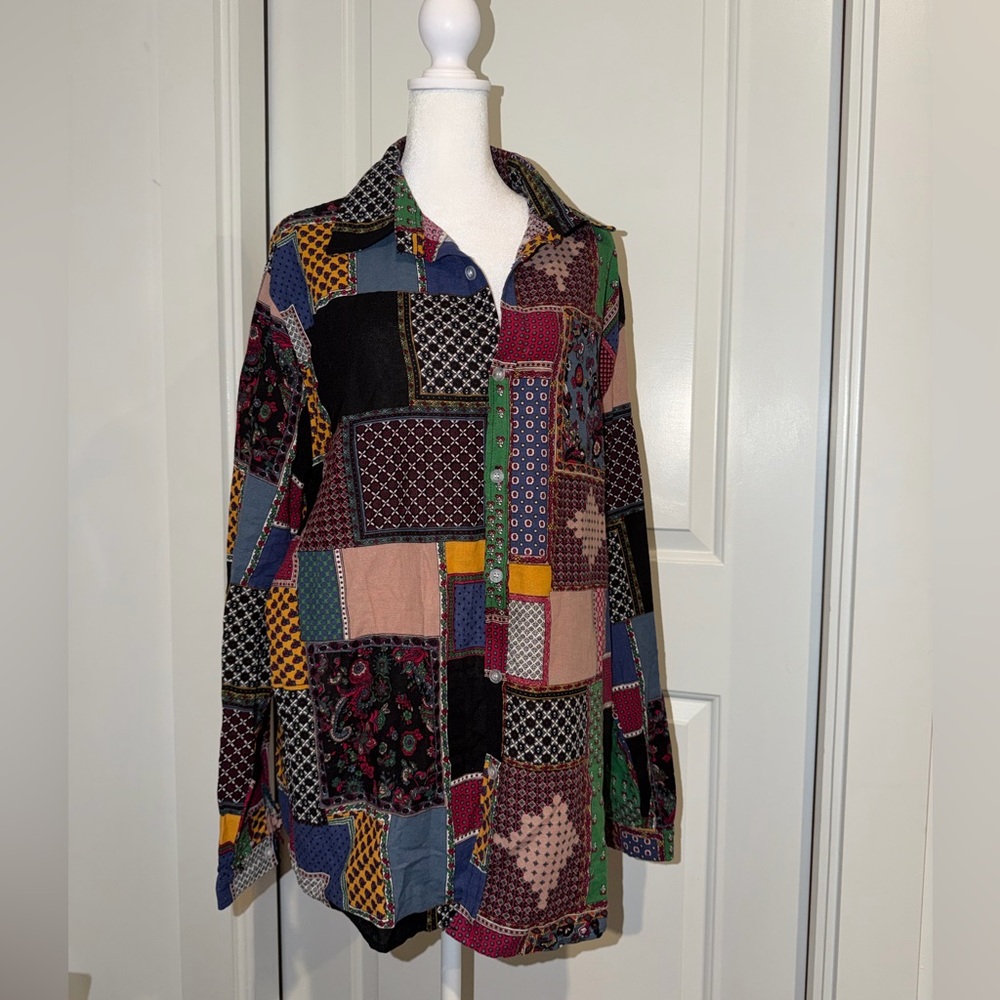 QZH.DUAO Patchwork Long Sleeve Shirt